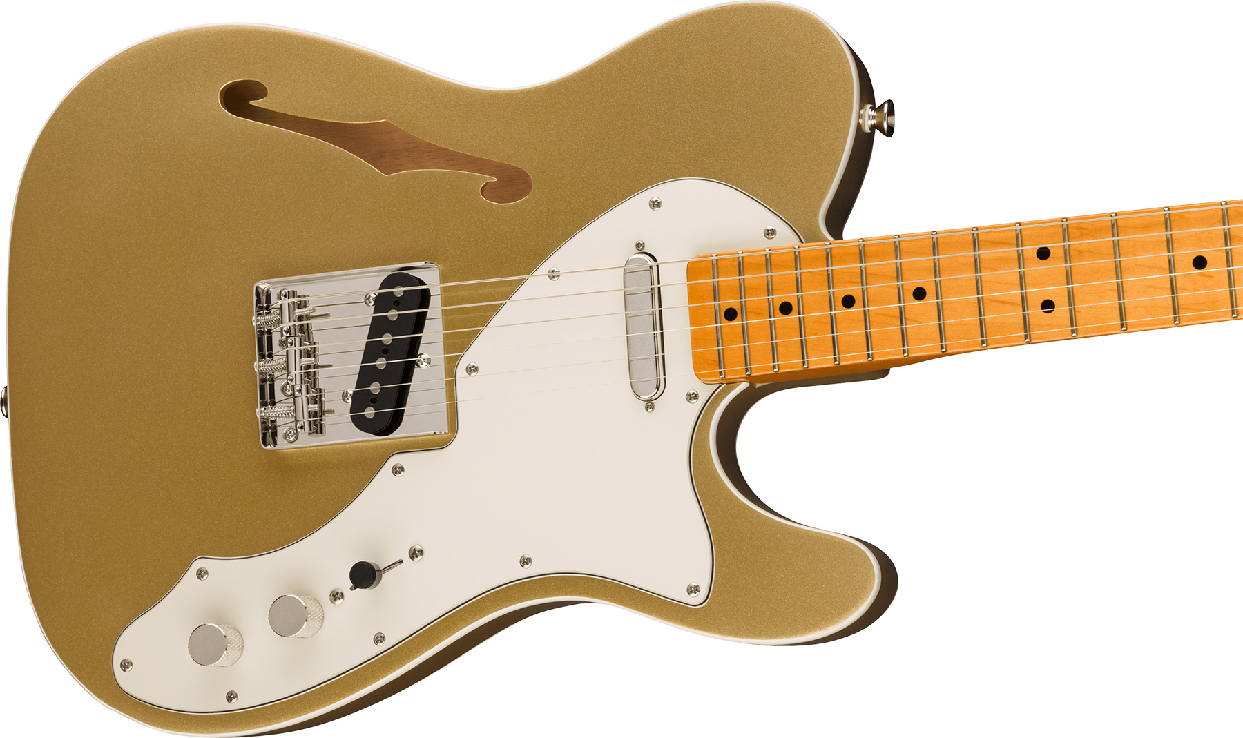 Squier Tele '60s Thinline Parchment Pickguard Classic Vibe Fsr 2s Ht Mn - Aztec Gold - Tel shape electric guitar - Variation 2