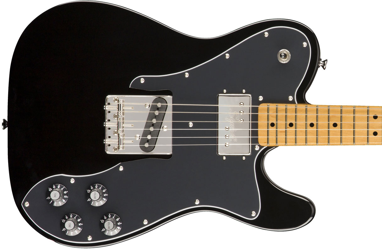 Squier Tele Custom  Classic Vibe 70s 2019 Sh Mn - Black - Tel shape electric guitar - Variation 1