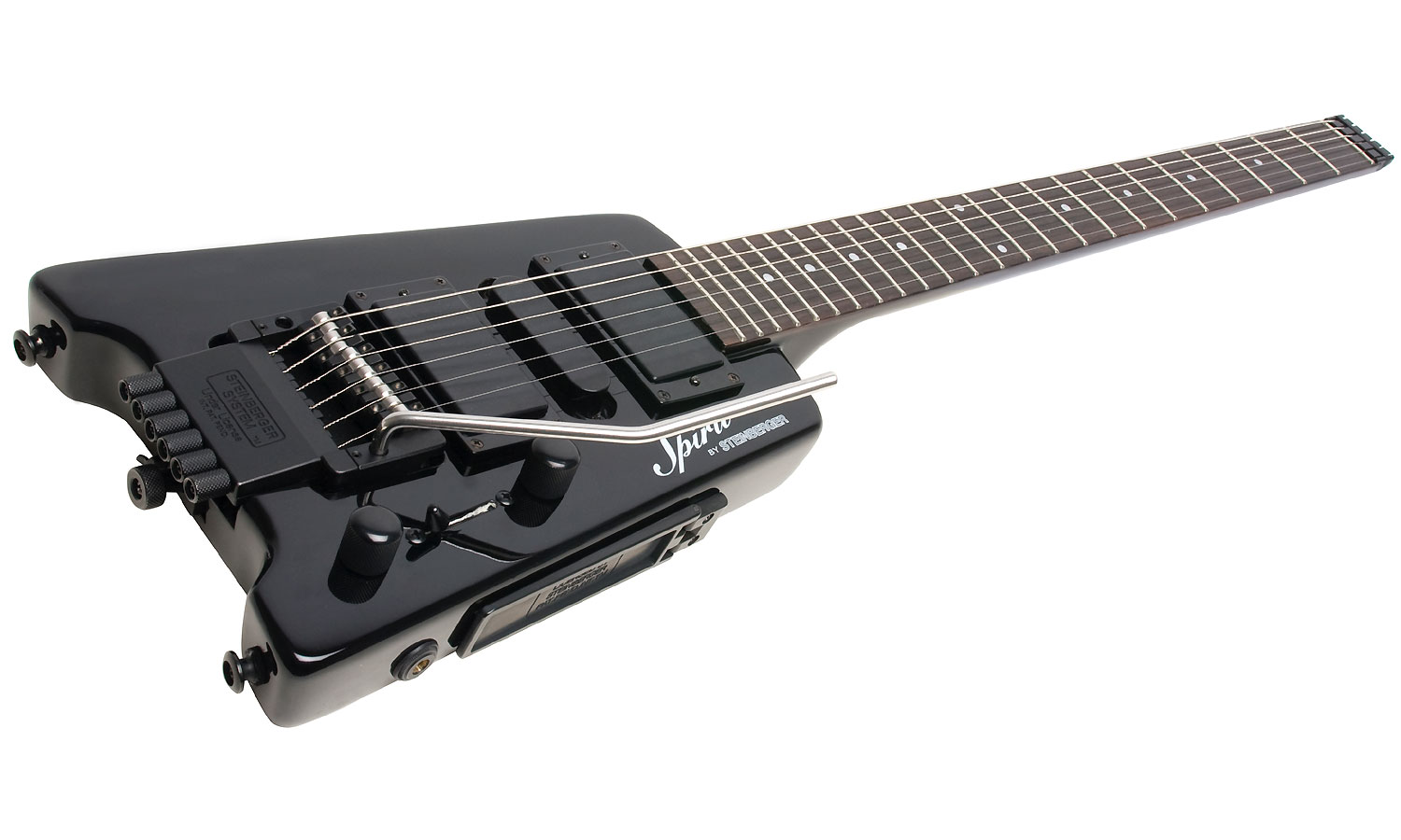 Steinberger Gt-pro Deluxe Outfit Hsh Trem Rw +housse - Black - Travel & mini electric guitar - Variation 2