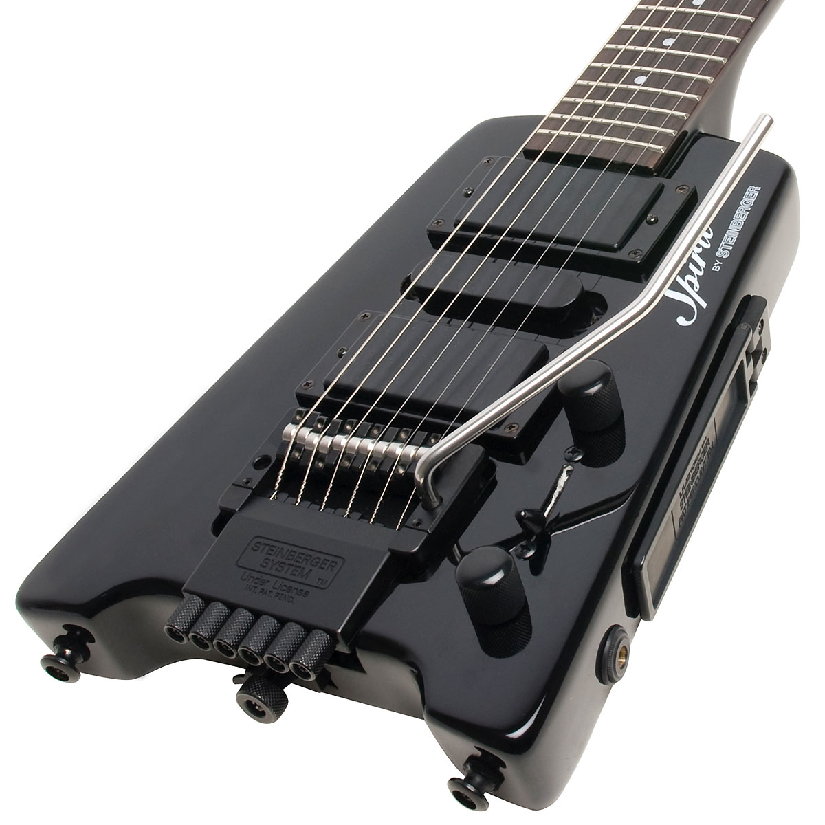 Steinberger Gt-pro Deluxe Outfit Hsh Trem Rw +housse - Black - Travel & mini electric guitar - Variation 3