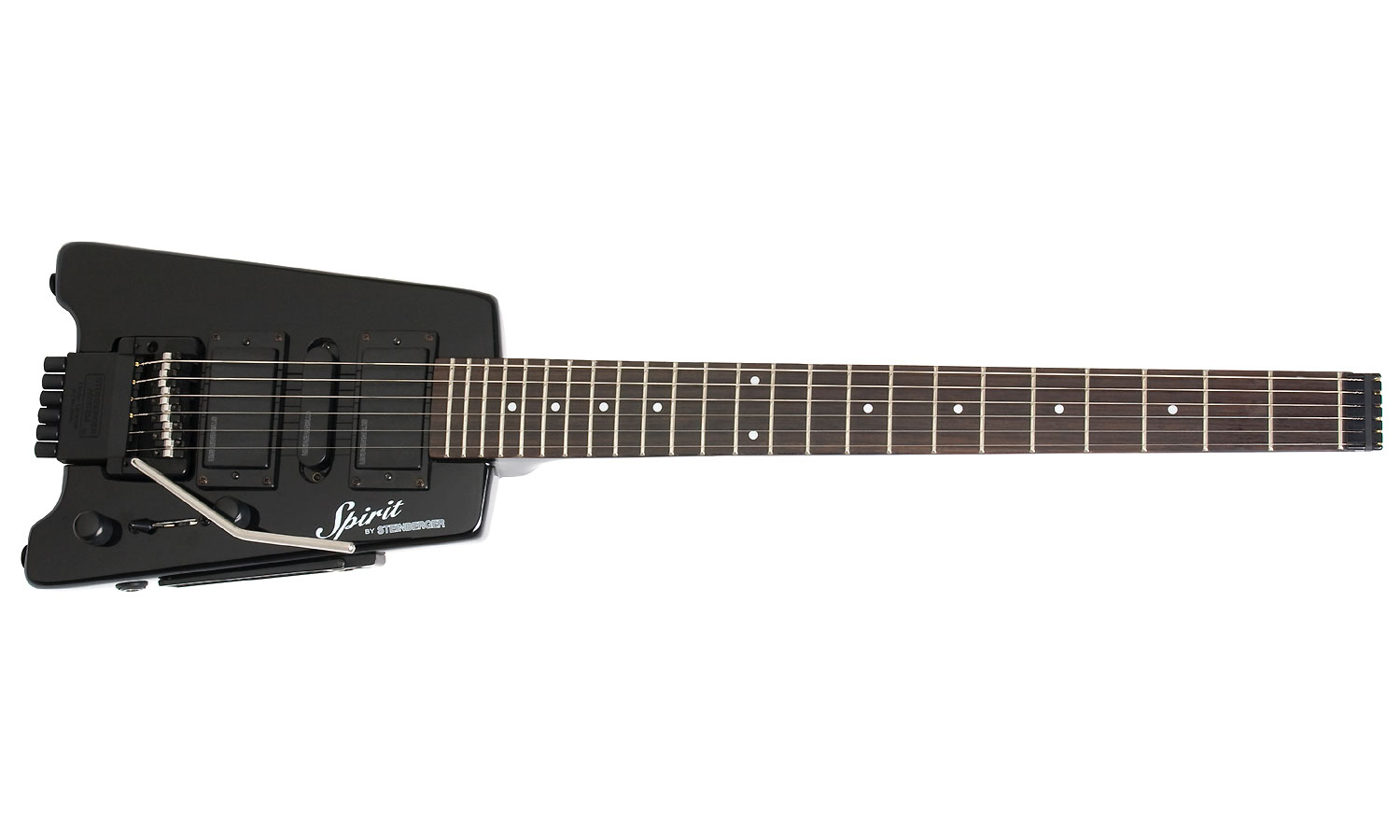 Steinberger Gt-pro Deluxe Outfit Hsh Trem Rw +housse - Black - Travel & mini electric guitar - Variation 1