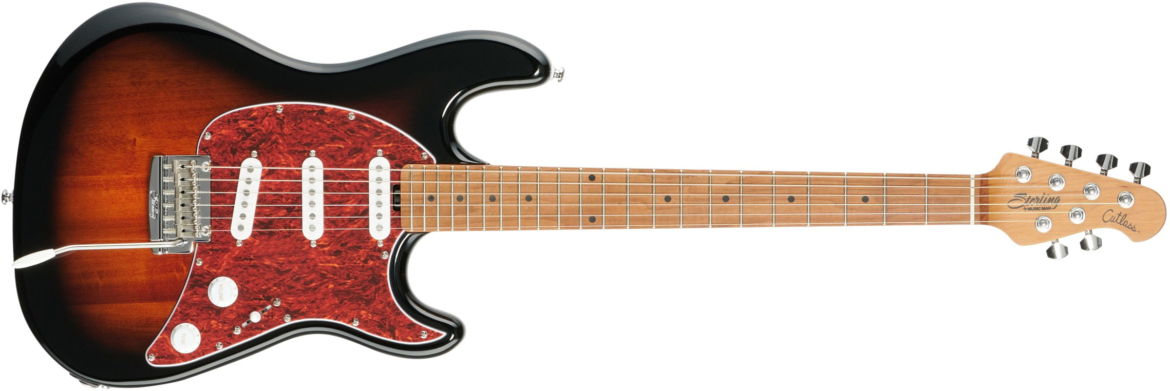 Sterling By Musicman Cutlass Ct50sss 3s Trem Mn - Vintage Sunburst - Str shape electric guitar - Main picture