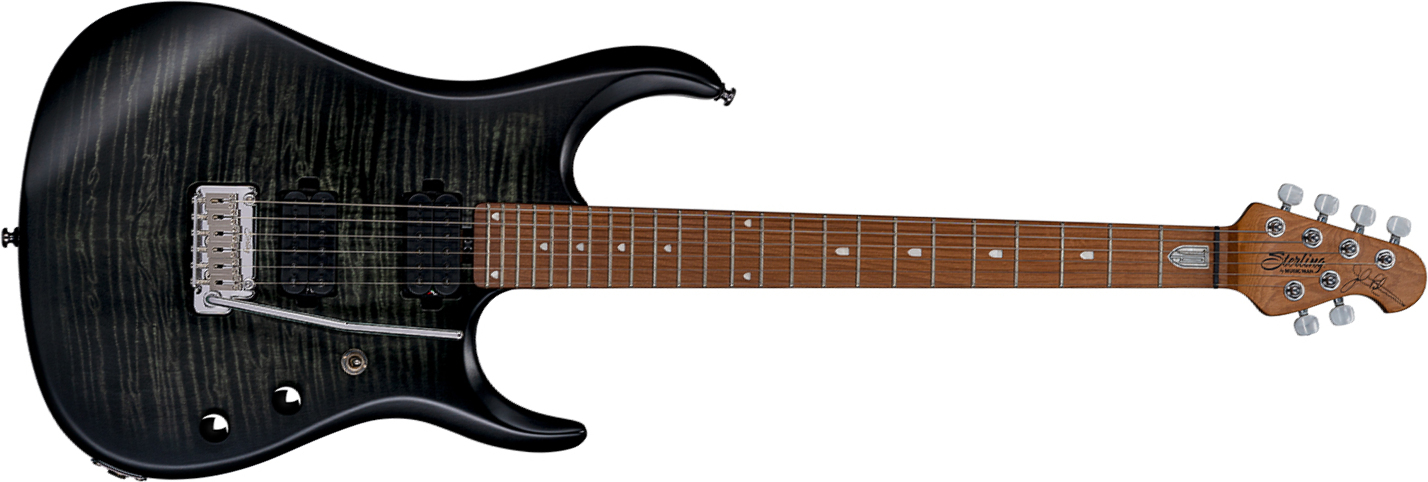 Sterling By Musicman John Petrucci Jp150 Signature Hh Trem Mn - Trans Black Satin - Metal electric guitar - Main picture