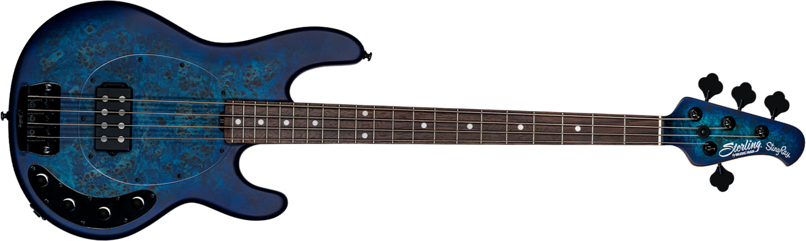 Sterling By Musicman Stingray Ray34pb Active Rw - Neptune Blue Satin - Solid body electric bass - Main picture
