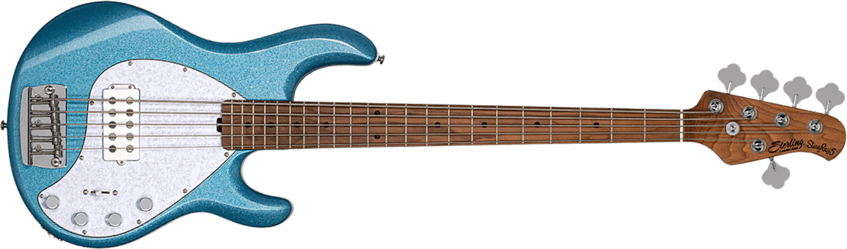 Sterling By Musicman Stingray5 Ray35 5c H Active Mn - Blue Sparkle - Solid body electric bass - Main picture