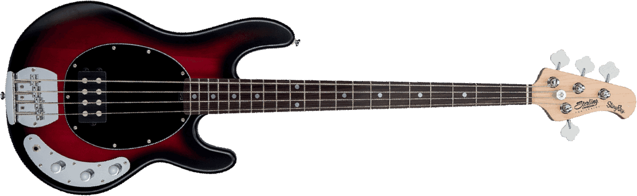 Sterling By Musicman Sub Ray4 (jat) - Ruby Red Burst Satin - Solid body electric bass - Main picture