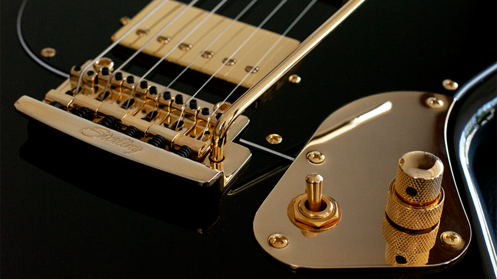 Sterling By Musicman Jared Dines Stingray Guitar Signature Hh Trem Mn - Black Gold - Str shape electric guitar - Variation 2