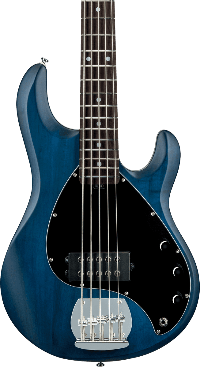 Sterling By Musicman Sub Ray5 5-cordes Active Jat - Trans Blue Satin - Solid body electric bass - Variation 1