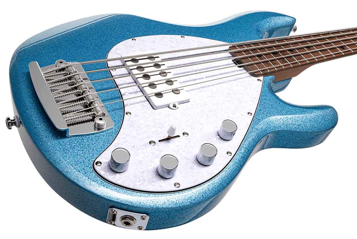 Sterling By Musicman Stingray5 Ray35 5c H Active Mn - Blue Sparkle - Solid body electric bass - Variation 2