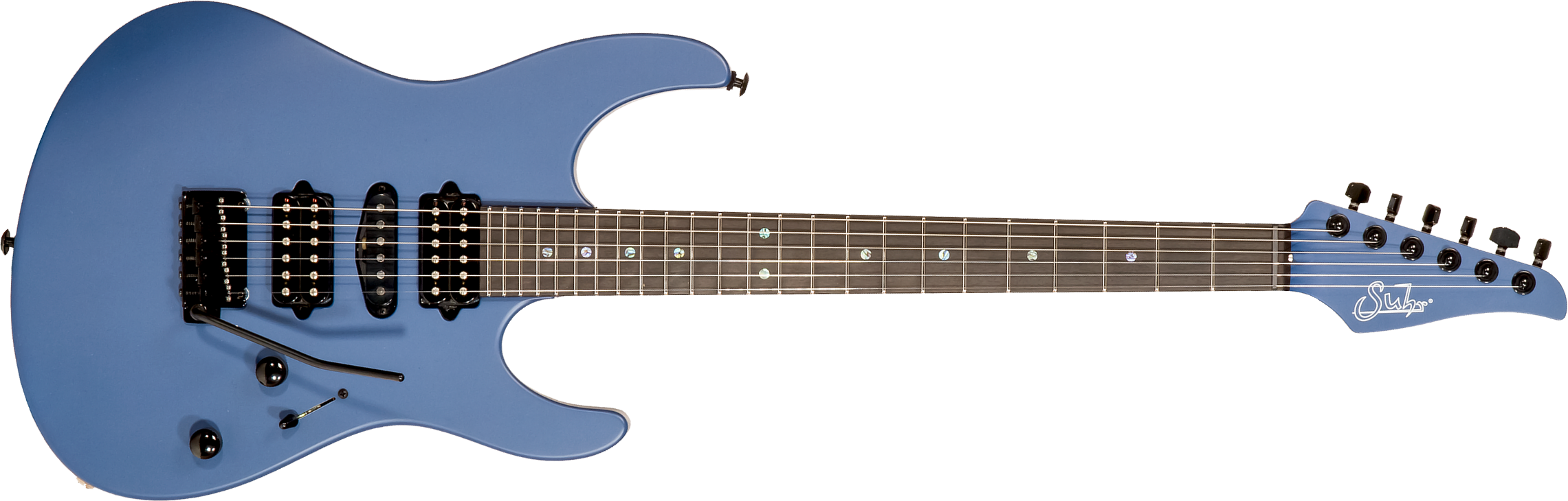 Suhr Modern Terra Ltd 01-ltd-0014 Hsh Trem Eb #72766 - Deep Sea Blue Satin - Str shape electric guitar - Main picture