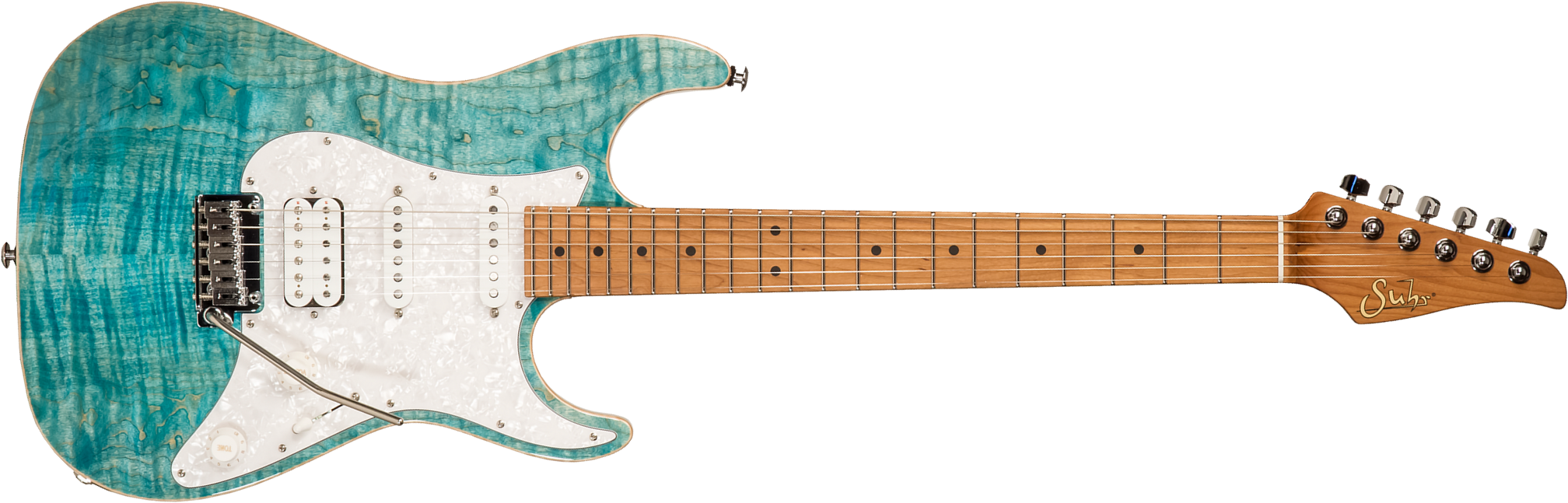 Suhr Standard Plus 01-stp-0041 Usa Hss Trem Mn #72737 - Bahama Blue - Str shape electric guitar - Main picture