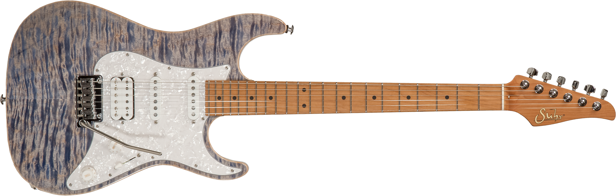 Suhr Standard Plus 01-stp-0047 Usa Hss Trem Mn #72739 - Trans Blue Denim Slate - Str shape electric guitar - Main picture