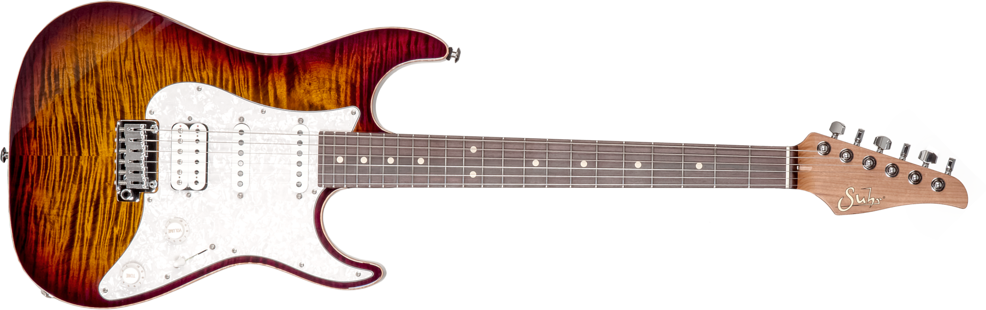Suhr Standard Plus Usa Hss Trem Pf #72959 - Bengal Burst - Str shape electric guitar - Main picture
