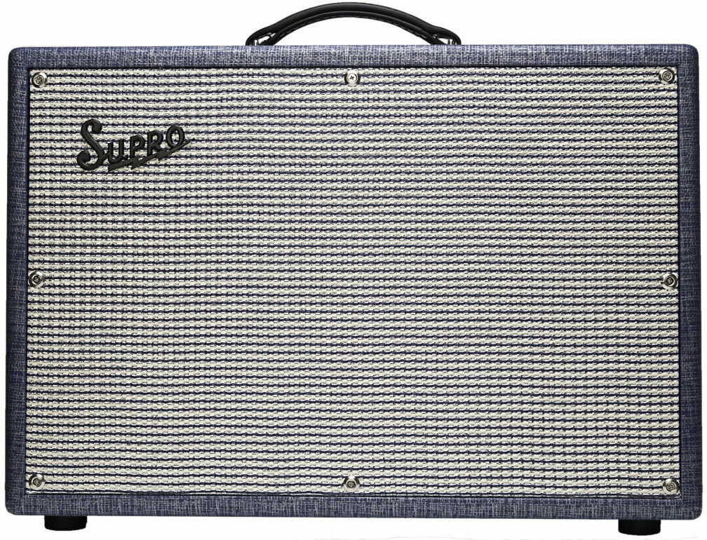 Supro 1648rt Saturn Reverb 15w 1x12 Blue Rhino Hide - Electric guitar combo amp - Main picture