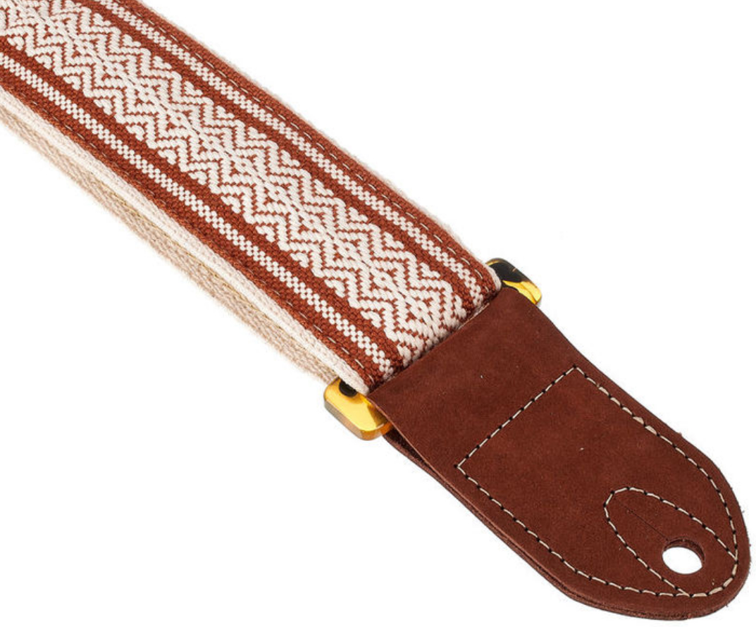 Taylor Academy Strap Wht-brn Jacquard Cotton 2 Inches - Guitar strap - Variation 1