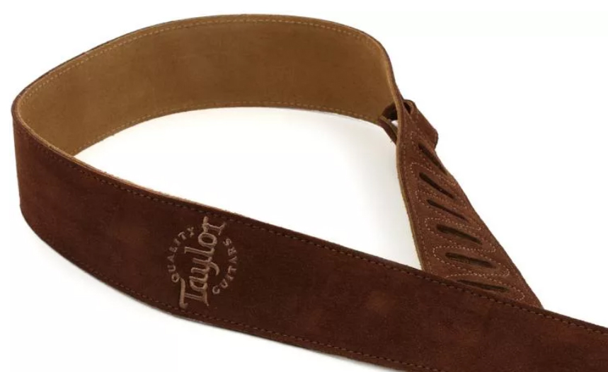 Taylor Strap Embroidered Suede Choc 2.5 Inches - Guitar strap - Variation 1