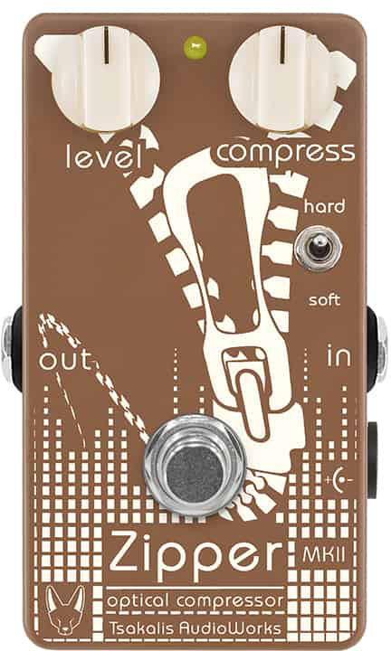 Tsakalis Audioworks Zipper Mkii Optical Compressor - Compressor, sustain & noise gate effect pedal - Main picture