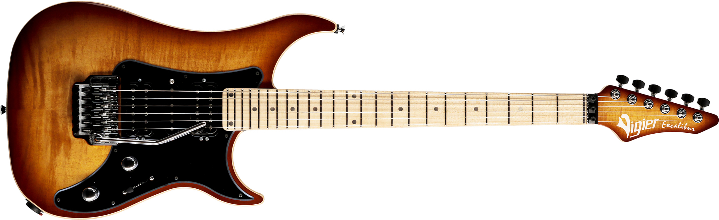 Vigier Excalibur Custom Hsh Fr Mn - Amber - Str shape electric guitar - Main picture