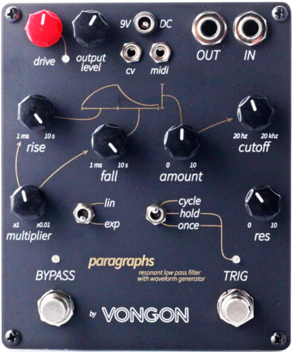 Vongon Paragraphs Resonant Lowpass Filter - Wah & filter effect pedal - Main picture