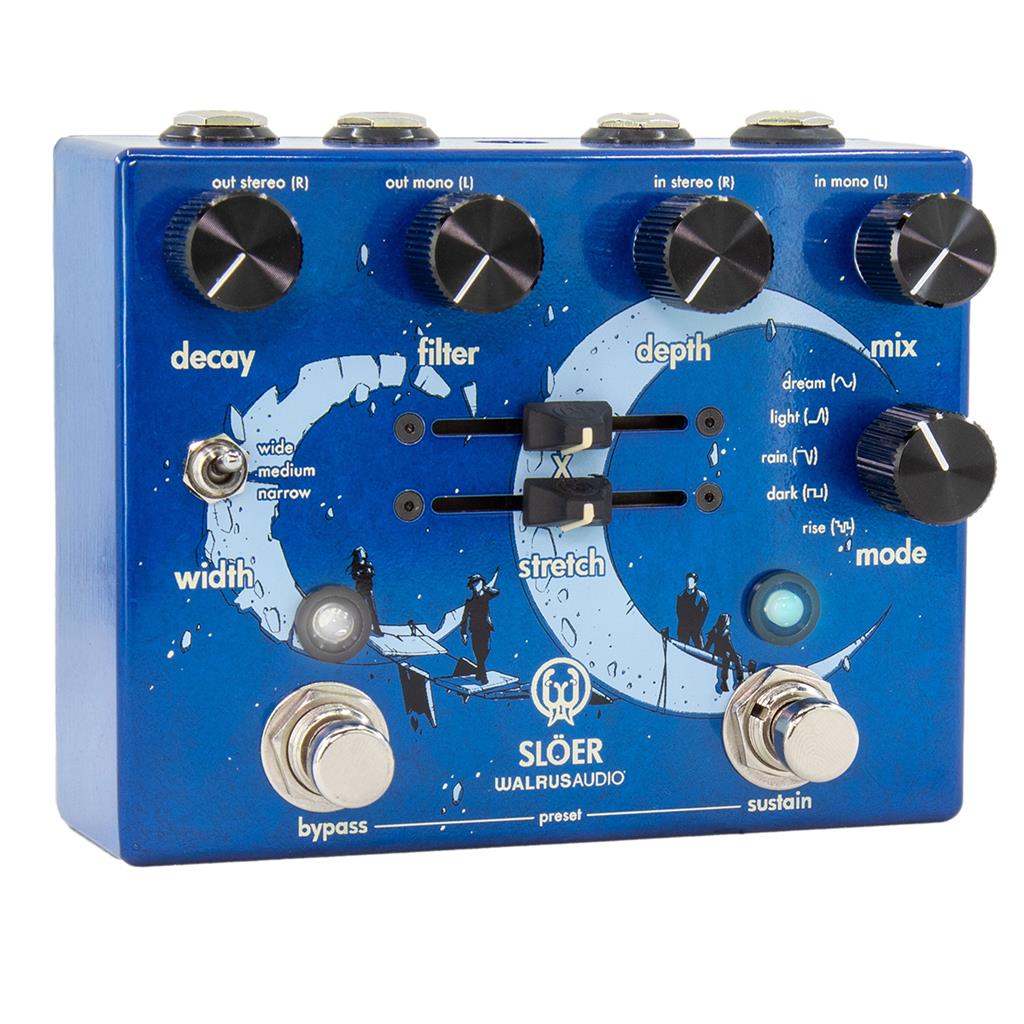 Walrus Sloer Stereo Ambient Reverb Blue - Reverb, delay & echo effect pedal - Variation 1