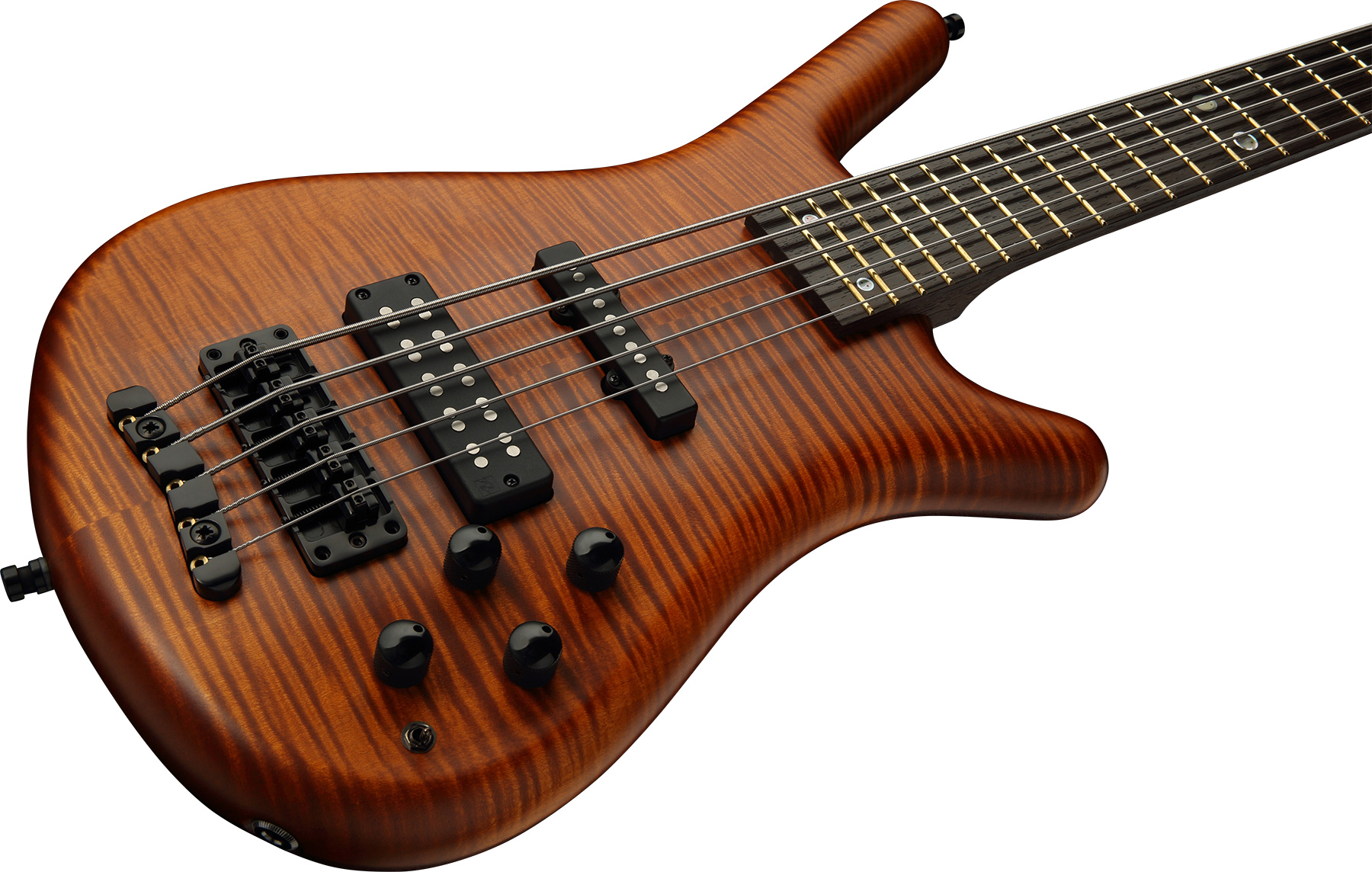 Warwick Streamette 5c Pro Gps Ltd Active Wen - Special Amber Transparent Satin - Solid body electric bass - Variation 2