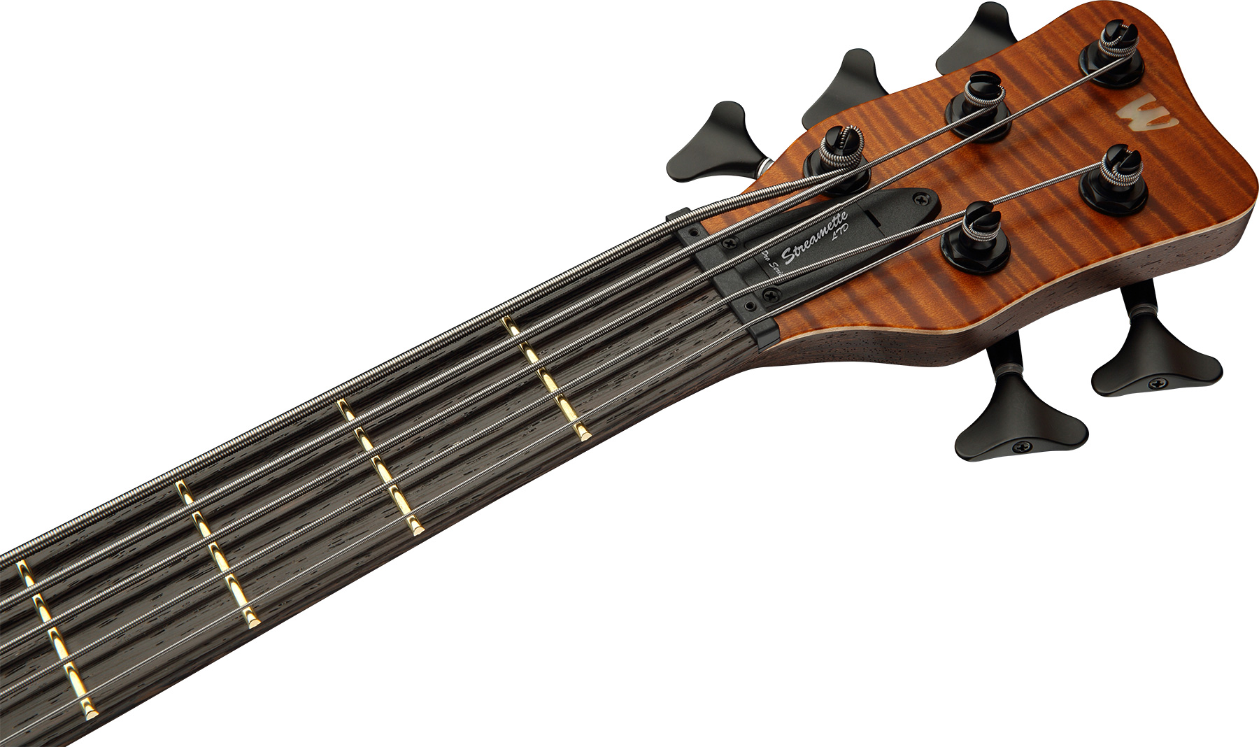Warwick Streamette 5c Pro Gps Ltd Active Wen - Special Amber Transparent Satin - Solid body electric bass - Variation 4