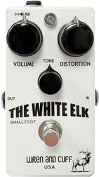 Overdrive, distortion & fuzz effect pedal Wren and cuff White Elk Small Foot