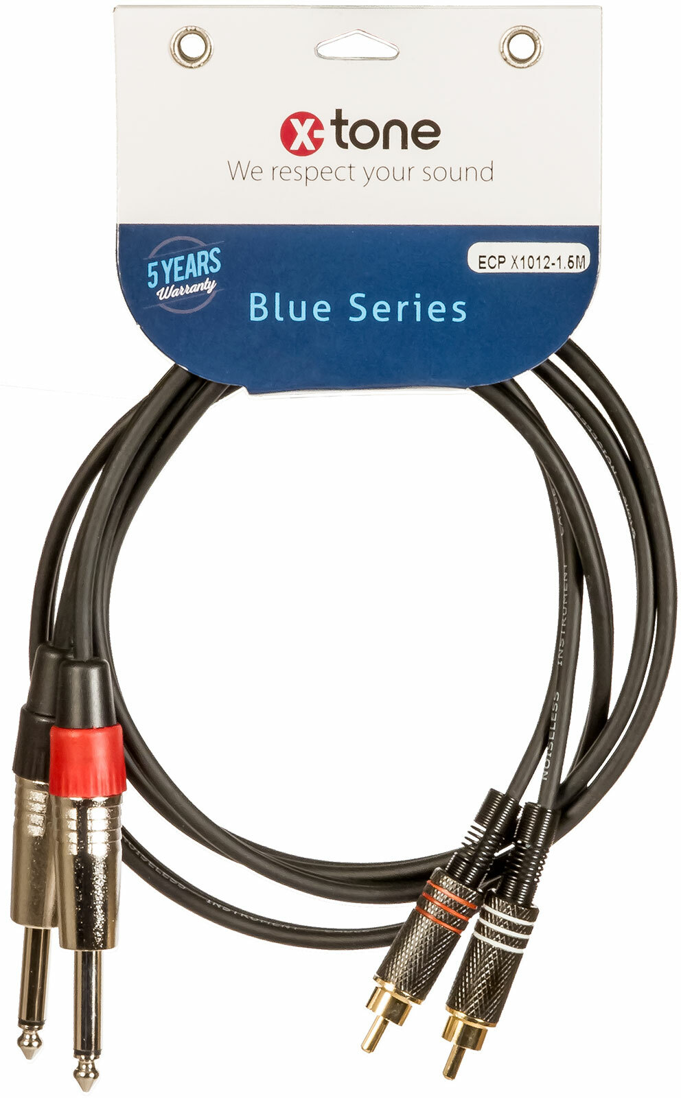 X-tone 2 Jack / 2 Rca 3m Blue Series (x1012-3m) - Cable - Main picture