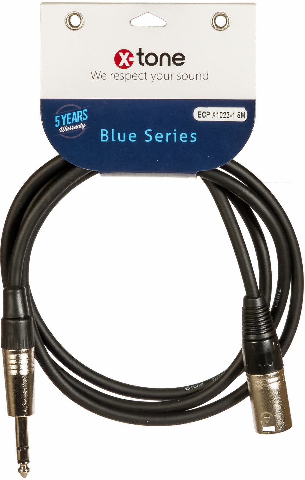 X-tone Jack St / Xlr(m) 1.5m Blue Series (x1023-1.5m) - Cable - Main picture