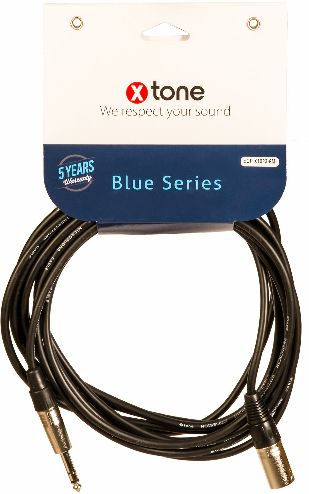 X-tone Jack St / Xlr(m) 6m Blue Series (x1023-6m) - Cable - Main picture