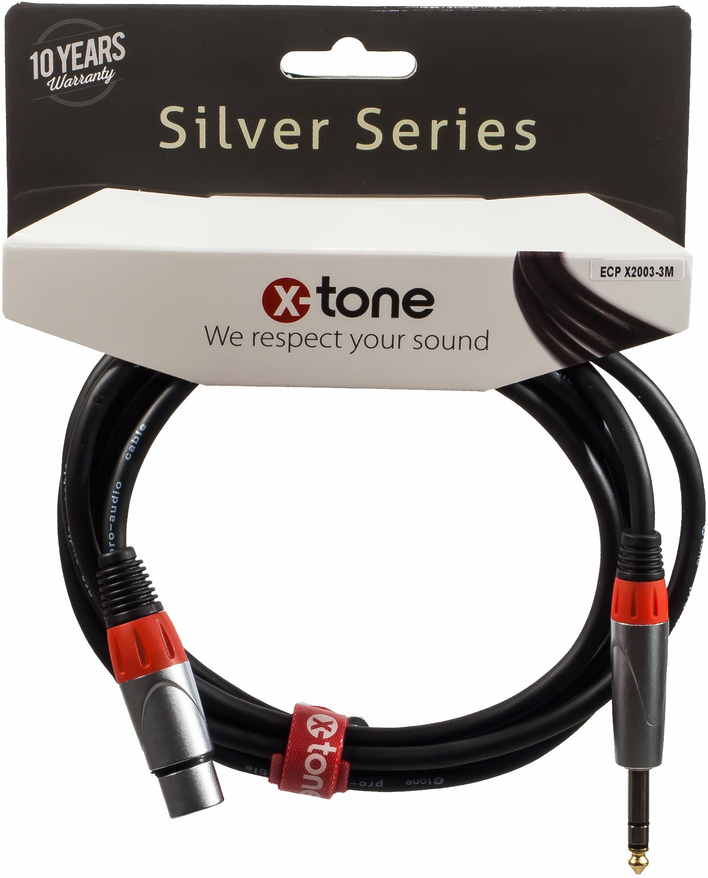 X-tone X2003-3m - Jack(m) 6,35 Trs / Xlr(f) Silver Series - Cable - Main picture