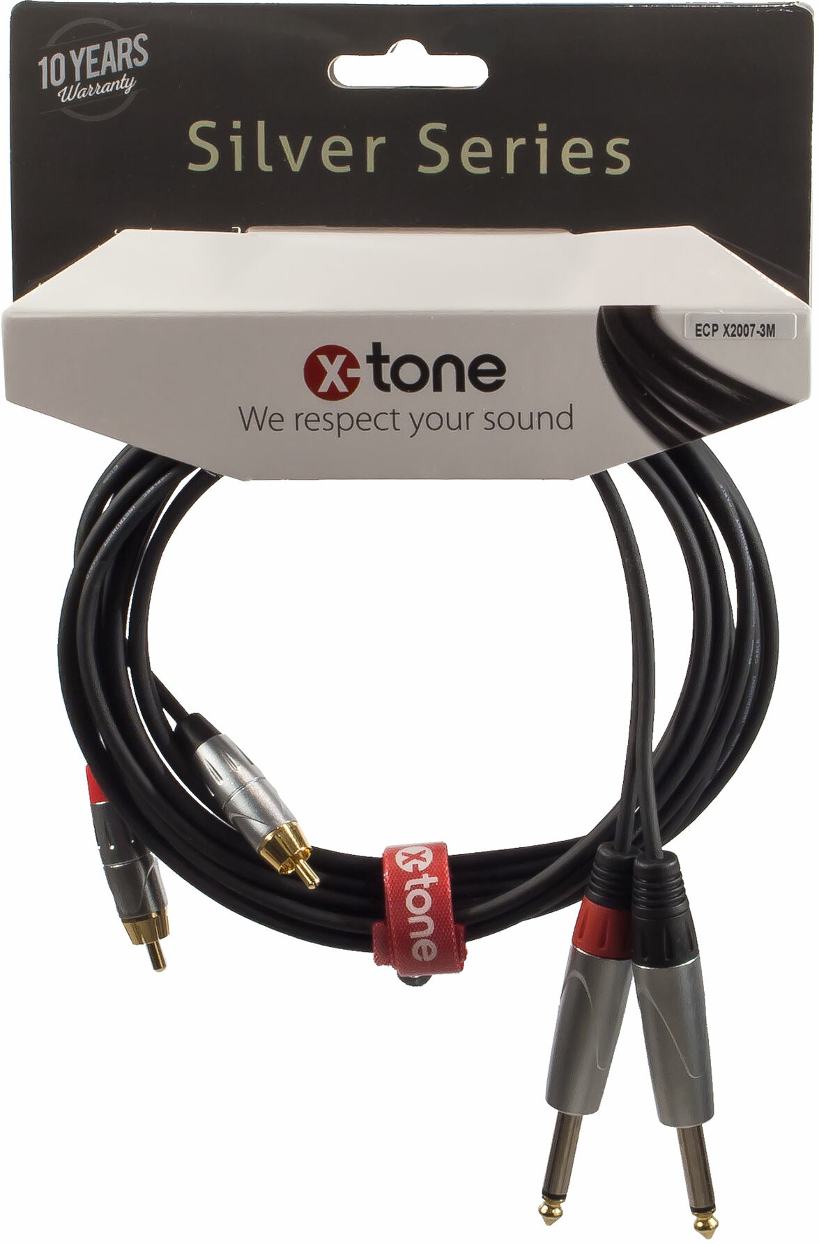 X-tone X2007-3m - 2 Jack(m) 6,35 Mono / 2 Rca(m) - Cable - Main picture