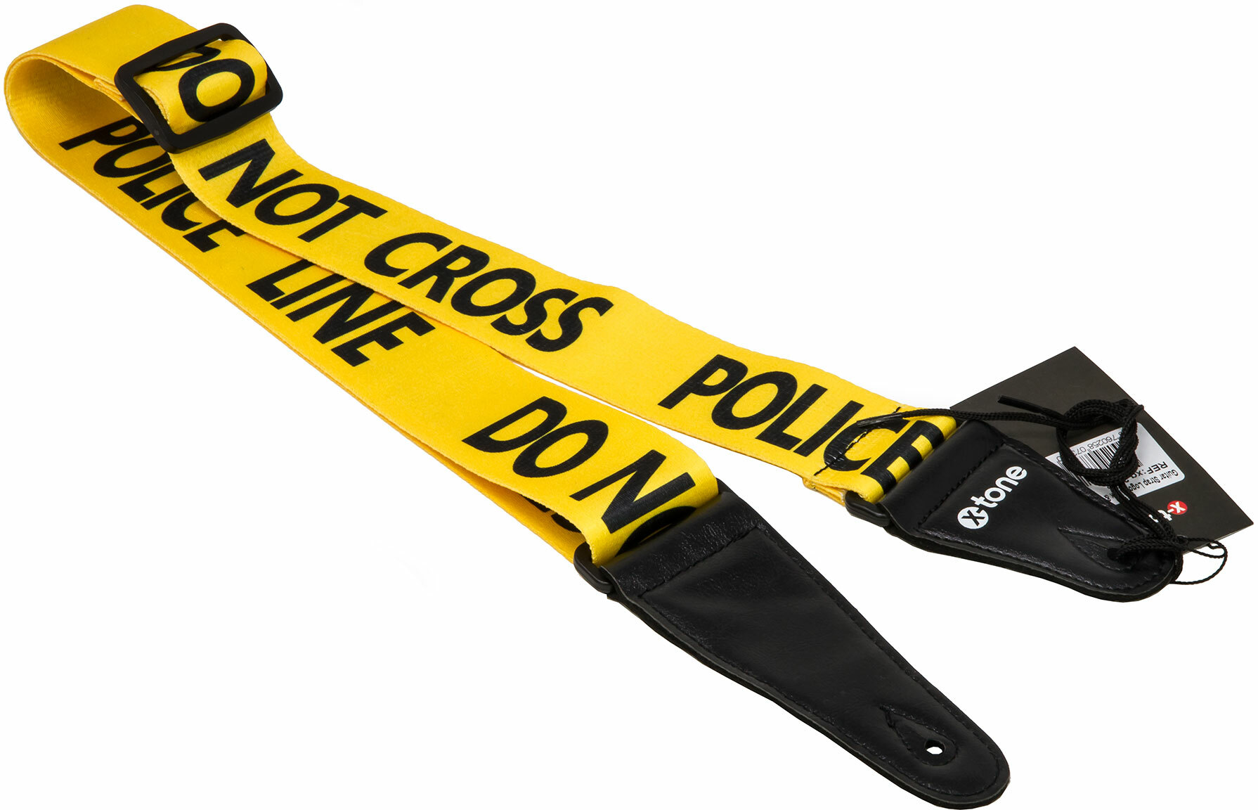 X-tone Xg 3103 Nylon Guitar Strap Police Line Black & Yellow - Guitar strap - Main picture