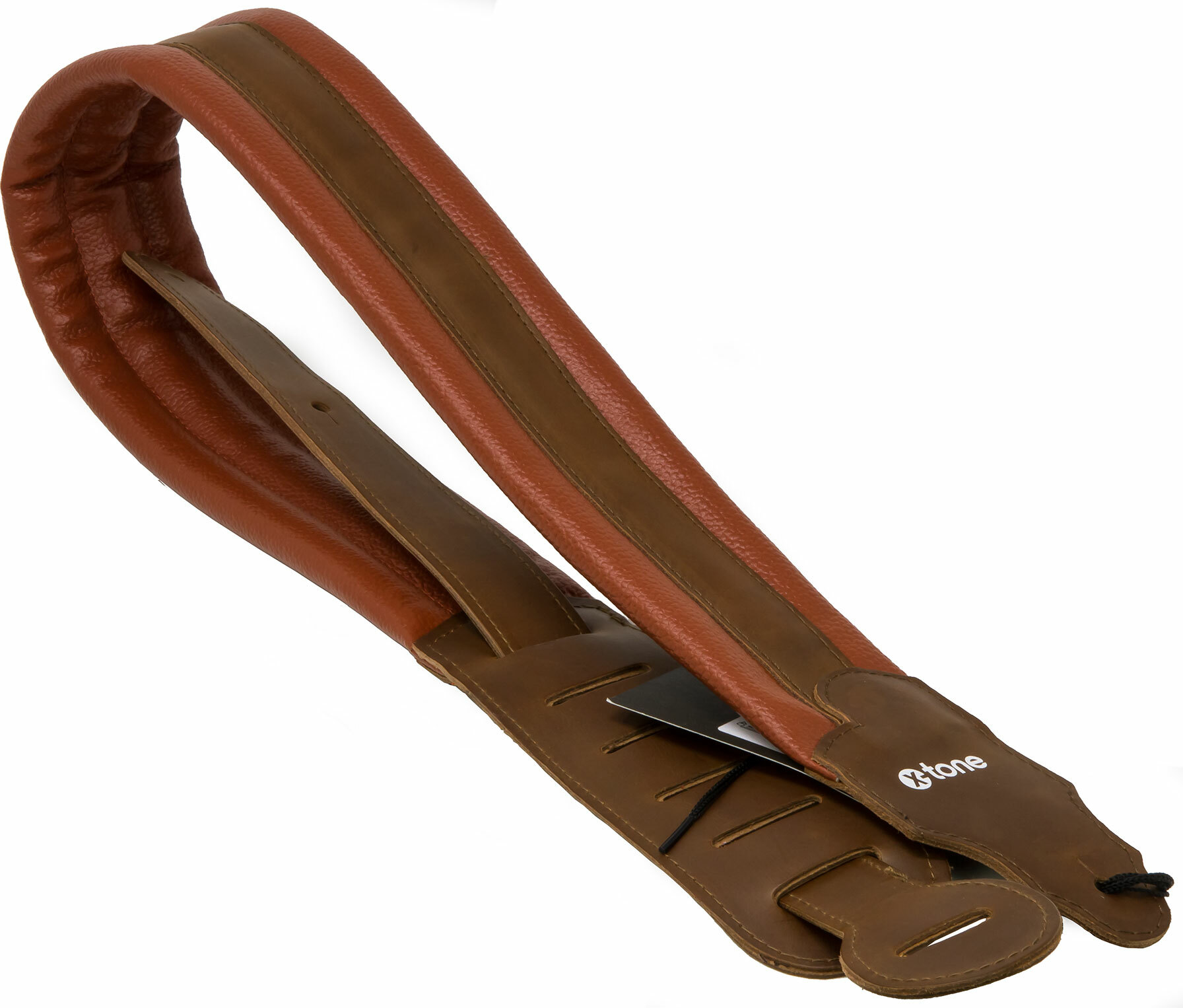 X-tone Xg 3158 Leather Guitar Strap Cuir Brown Ligth Brown - Guitar strap - Main picture
