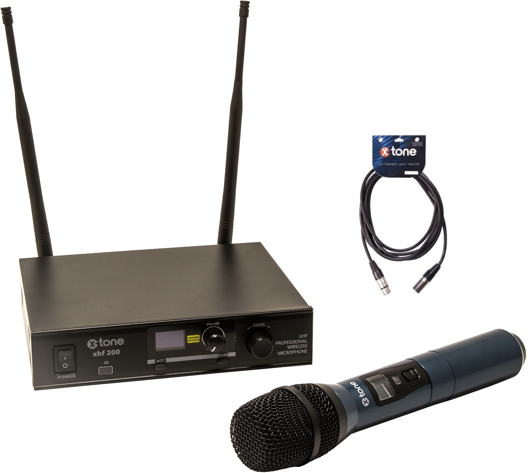 X-tone Xhf200 Systeme Hf Main Multi Frequences + X-tone Xlr Xlr3 M - Wireless handheld microphone - Main picture