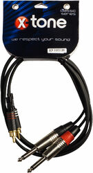 Cable X-tone X1012-1.5M - 2 Jack(M) 6,35 mono / 2 RCA(M)