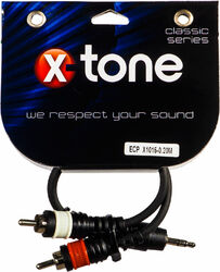 Cable X-tone X1015-0.20M - Jack(M) 3,5 Stereo / 2 RCA(M)