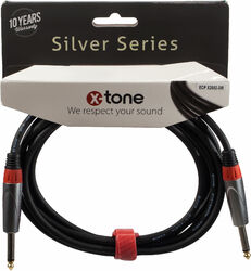 Cable X-tone X2002-3M - Jack(M) 6,35 mono / Jack(M) 6,35 mono SILVER SERIES