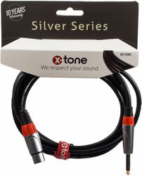Cable X-tone X2003-1,5M - Jack(M) 6,35 TRS / XLR(F) SILVER SERIES