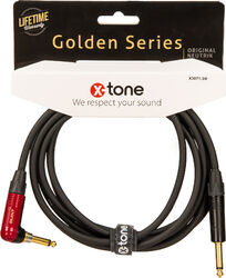 Cable X-tone X3071-3M Instrument Cable Right/Angled 3m Golden Series