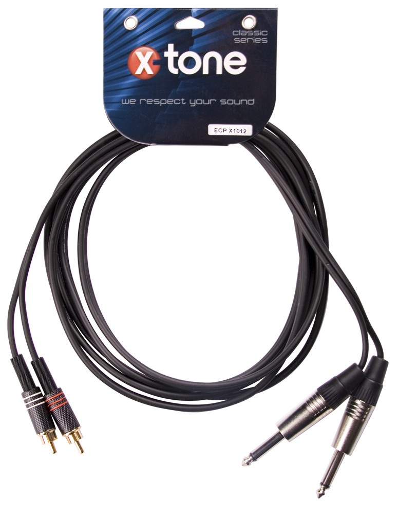 X-tone 2 Jack / 2 Rca 3m Blue Series (x1012-3m) - Cable - Variation 1