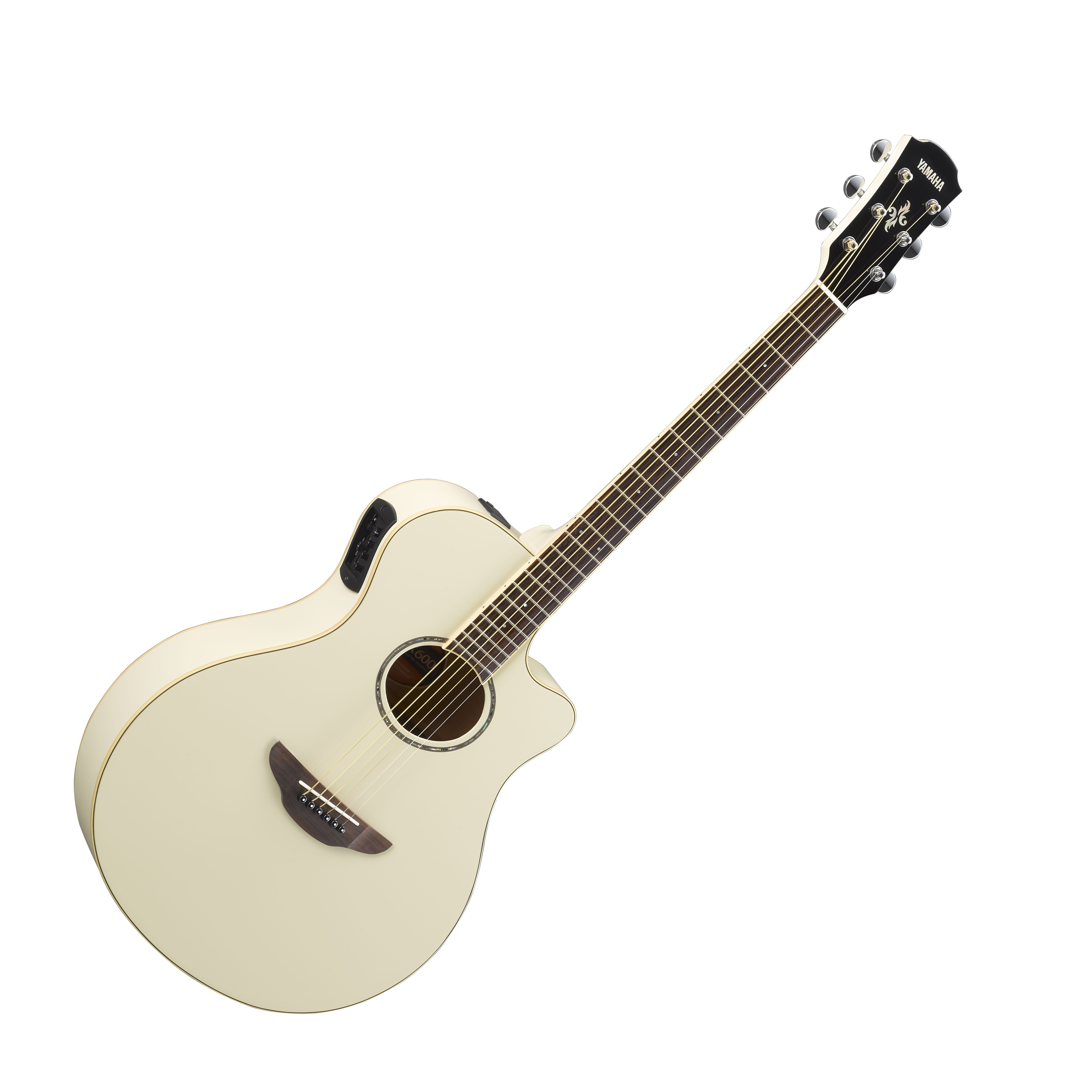 Yamaha Apx600 Concert Slim Cw Epicea Nato Rw - Vintage White - Electro acoustic guitar - Variation 1