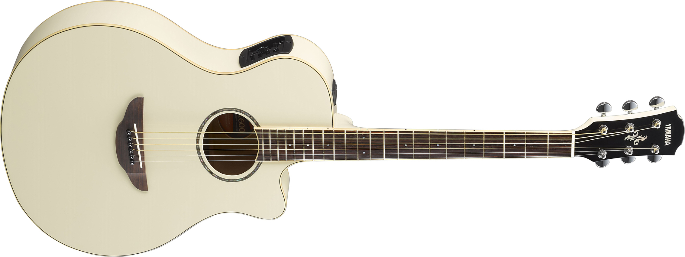 Yamaha Apx600 Concert Slim Cw Epicea Nato Rw - Vintage White - Electro acoustic guitar - Main picture