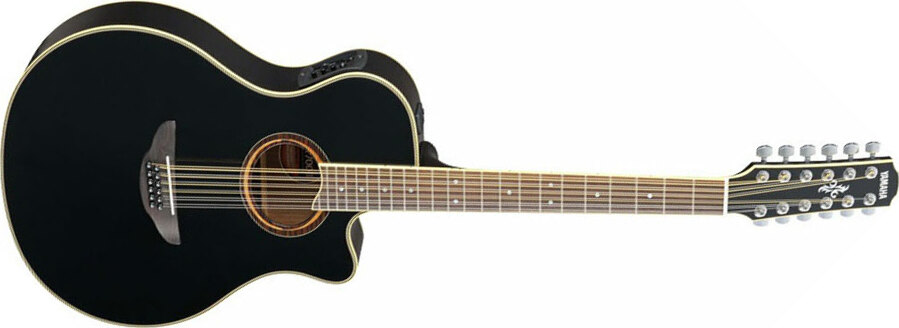 Yamaha Apx700ii-12 Concert Cw 12c Epicea Nato Rw System 64 - Black - Electro acoustic guitar - Main picture