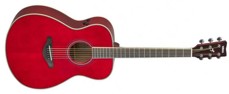 Yamaha Fs-ta Transacoustic - Ruby Red - Acoustic guitar & electro - Main picture