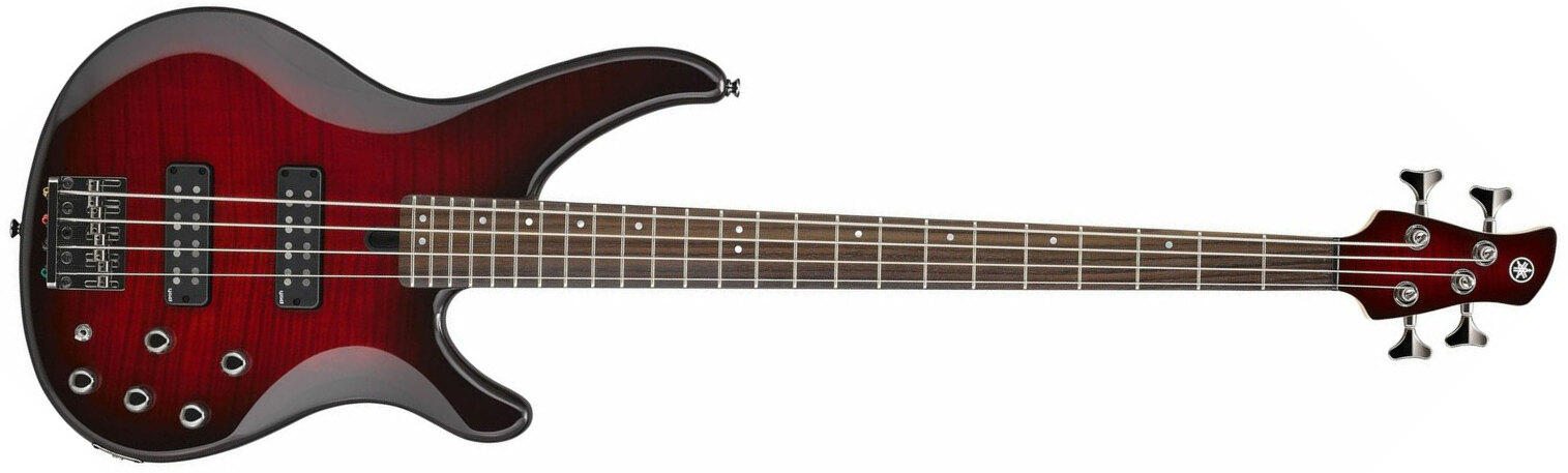 Yamaha Trbx604fm Active Rw - Dark Red Burst - Solid body electric bass - Main picture