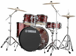 Fusion drum kit Yamaha Rydeen Stage 22 + Cymbales - 4 shells - Burgundy glitter