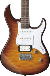 Str shape electric guitar Yamaha Pacifica 212VQM - Tobacco brown sunburst
