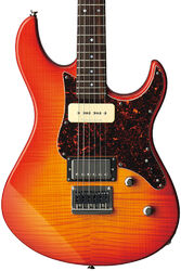 Str shape electric guitar Yamaha Pacifica PAC611HFM - Light amber burst