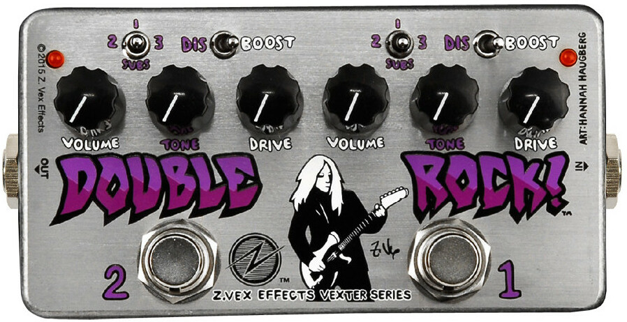 Zvex Double Rock Vexter - Overdrive, distortion & fuzz effect pedal - Main picture